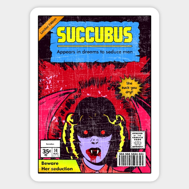 SUCCUBUS RETRO Sticker by theanomalius_merch